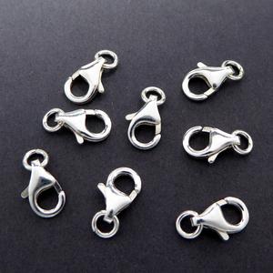 8 Stück 925 Silber Lobster Karabiner Clasps Karabinerhaken Verschluss 8mm Ring offen |  | Artikelnummer: AG206