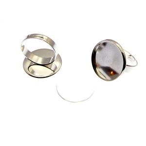 12Stk. Ringrohlinge 20mm Fassung mit Cabochons |  | Artikelnummer: 120335719