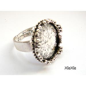 12 Stk. Ringrohlinge für 16mm Cabochons antik silberfarben |  | Artikelnummer: 319