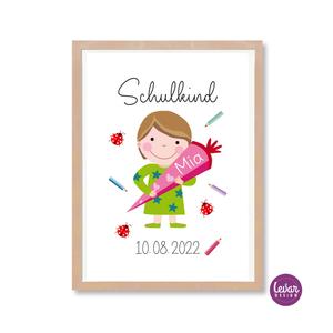 Kunstdruck Schulkind Mädchen |  | Artikelnummer: 8630-5760-3230
