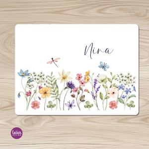Personalisiertes Tischset, Platzset -  Blumen | Abwischbares und kratzfestes Tischset für Kinder | Artikelnummer: 114595371 -1