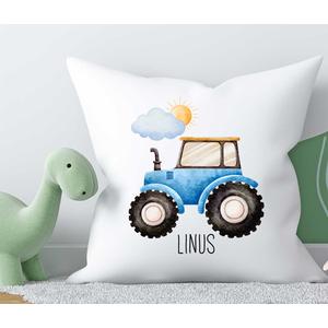 Babykissen Traktor mit Füllung | Weiches Kissen mit Füllung für Kinder zur Geburt und Taufe | Artikelnummer: 0500-0632-2334