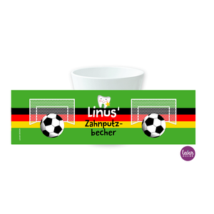 Zahnputzbecher Fußball  | Melaminbecher für Kinder BPA frei | Artikelnummer: 126892443 -3