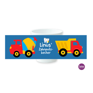 Zahnputzbecher Autos | Zahnbecher aus Melamin, BPA frei und hergestellt in Deutschland | Artikelnummer: 126876873
