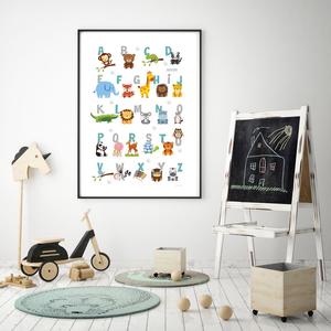 Tieralphabet | ABC Poster Weiß| | DINA 3 | Artikelnummer: svssyd