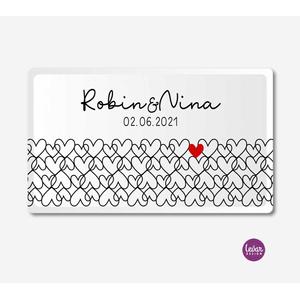 Line Art Herzen - Personalisiertes Frühstücksbrettchen -  Hochzeitsgeschenk | Zauberhafter Melaminbrettchen mit Namen, BPA frei | Artikelnummer: 113564551 210