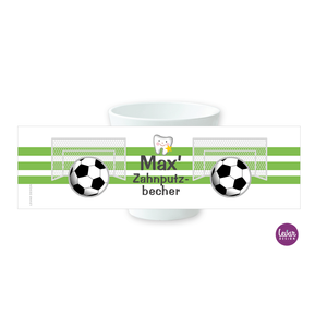 Zahnputzbecher Fussball für Kinder | Melaminteller BPA frei und hergestellt in Deutschland | Artikelnummer: 0060-3554-0508