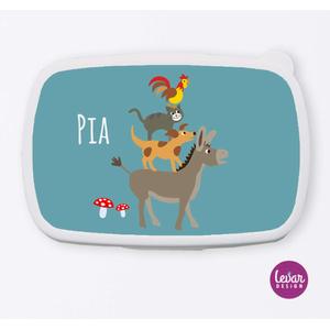 Bremer Musikanten Brotdose, Lunchbox  | Tolle Brotdose mit Namen personalisiert | Artikelnummer: 123456 -1
