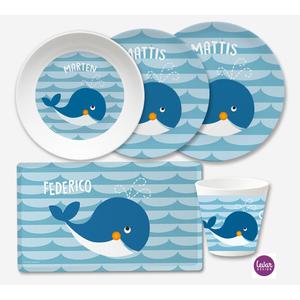 Wal Kindergeschirr Set 5 teilig  | Geschirrset aus Melamin und BPA frei für Kinder | Artikelnummer: 2730-5735-7486