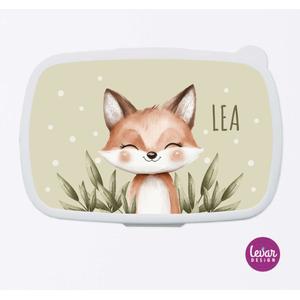 Personalisierte Brotdose für Kinder - Fuchs | Tolle Brotdose mit Namen personalisiert | Artikelnummer: 134820871 -1