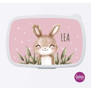 Personalisierte Brotdose für Kinder - Hase | Tolle Brotdose mit Namen personalisiert | Artikelnummer: 134820871 -7