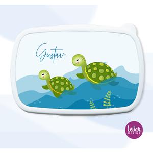 Personalisierte Brotdose | Schildkröte | Tolle Brotdose mit Namen personalisiert | Artikelnummer: 133820871