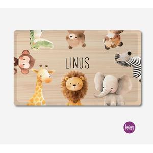 Personalisiertes Frühstücksbrettchen Holzdekor | Brettchen aus Melamin, BPA frei und hergestellt in Deutschland | Artikelnummer: 111664551