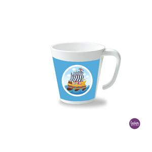 Kinderbecher mit Henkel, Pirat | Henkelbecher groß, 325 ml,  Ø 9,7 cm, Höhe 10 cm | Artikelnummer: henkbechpiratsc -1