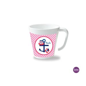 Kinderbecher mit Henkel, Anker  | Henkelbecher groß, 325 ml,  Ø 9,7 cm, Höhe 10 cm | Artikelnummer: henkbechanker 
