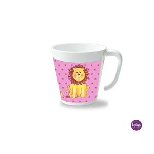 Kinderbecher mit Henkel, Löwe Sterne  | Henkelbecher groß, 325 ml,  Ø 9,7 cm, Höhe 10 cm | Artikelnummer: henkbechloewe Kopie