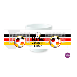 Zahnputzbecher Fussball für Kinder | Melaminteller BPA frei und hergestellt in Deutschland | Artikelnummer: 0060-3554-0508 Kopie