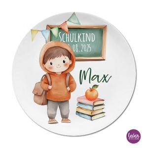 Personalisierter Teller Schulkind 2026 | Hochwertiges Kindergeschirr aus Melamin, BPA frei | Artikelnummer: 2453-7214-3548 10