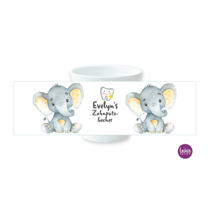 Zahnputzbecher Baby Elefant | Becher aus Melamin BPA frei | Artikelnummer: 1178-4034-7621
