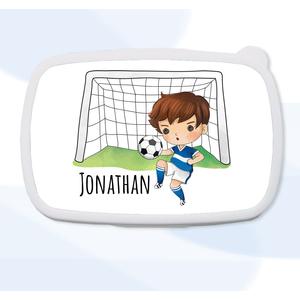 Fussball Brotdose für Kinder | Tolle Brotdose mit Namen personalisiert | Artikelnummer: 1604-1534-1464