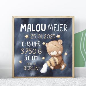 Personalisiertes Poster Sternzeichen | Zauberhaftes, personalisiertes Geschenk zur Geburt für Babys | Artikelnummer: 21609925 10