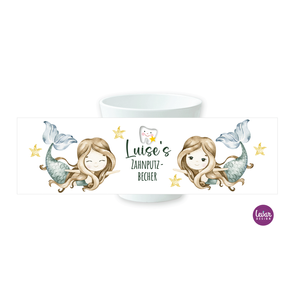 Zahnputzbecher Zahnbecher Nixe | Zahnbecher aus Melamin, BPA frei und hergestellt in Deutschland | Artikelnummer: 1330-2847-2631