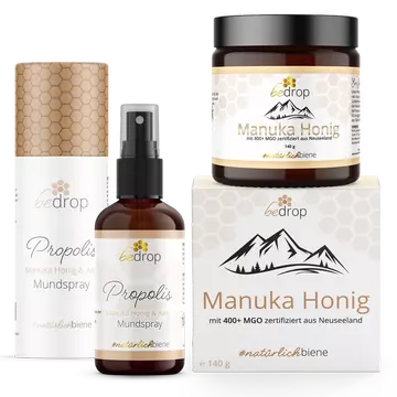 Manuka Set | Manuka Honig MGO 400 + Manuka/Propolis/Anis Halsspray