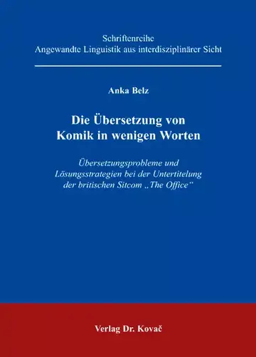 Anka Belz: Die Übersetzung von Komik in wenigen Worten