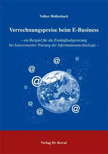 Volker Hollenbach: Verrechnungspreise beim E-Business