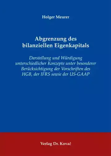 Holger Meurer: Abgrenzung des bilanziellen Eigenkapitals