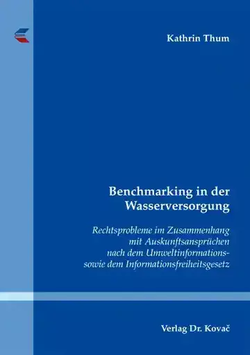 Kathrin Thum: Benchmarking in der Wasserversorgung