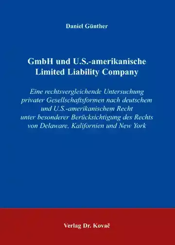 Daniel Günther: GmbH und U.S.-amerikanische Limited Liability Company