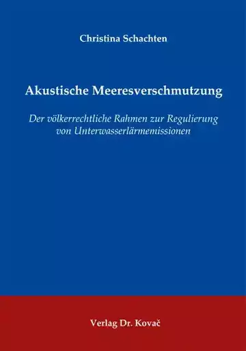 Christina Schachten: Akustische Meeresverschmutzung