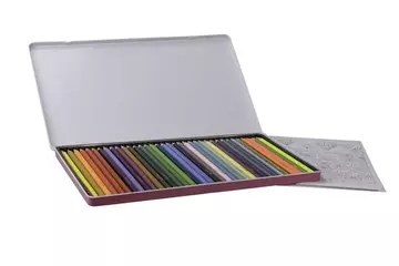 Colorful World Designdose mit 36 Buntstifte