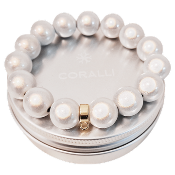 GLAMOUR Armband weiß 14 mm