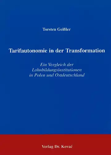 Geißler: Tarifautonomie in der Transformation