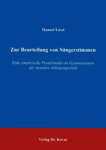 Lösel: Zur Beurteilung von Sängerstimmen