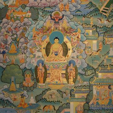Thangka – Das Leben des Buddhas Shakyamuni