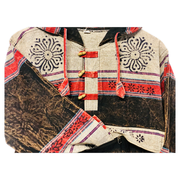 Nepal Ethno Yoga Hemd/Bluse – mehrfarbig