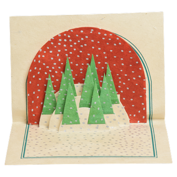 Grußkarte – Weihnachtshimmel Lokta Papier – Panoramakarte – 15,6 x 11cm - 10g