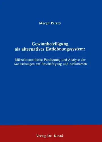 Perrey: Gewinnbeteiligung als alternatives Entlohnungsmodell