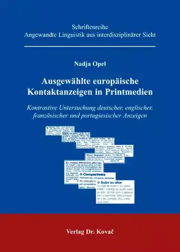 Nadja Opel: Ausgewählte europäische Kontaktanzeigen in Printmedien