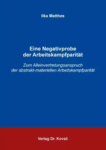 Ilka Matthes: Eine Negativprobe der Arbeitskampfparität
