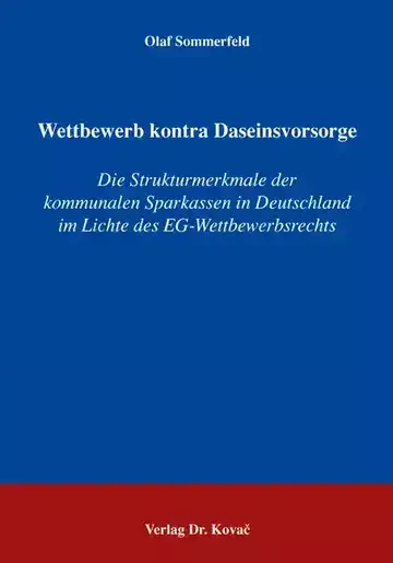 Olaf Sommerfeld: Wettbewerb kontra Daseinsvorsorge