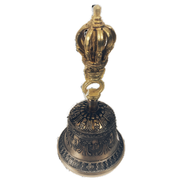 Glocke Lumbini Hell gehämmert – mit  Symbolen – 18x9cm – 416 g
