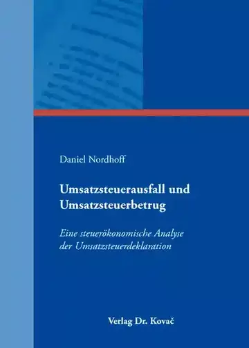 Daniel Nordhoff: Umsatzsteuerausfall und Umsatzsteuerbetrug