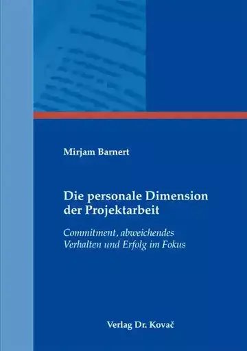 Mirjam Barnert: Die personale Dimension der Projektarbeit