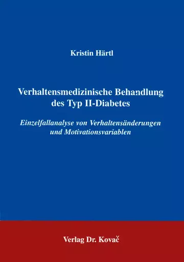 Härtl: Verhaltensmedizinische Behandlung des Typ II-Diabetes
