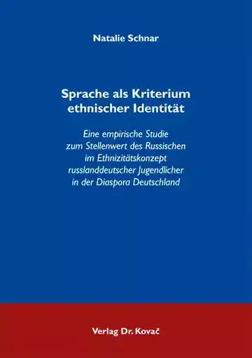 Natalie Schnar: Sprache als Kriterium ethnischer Identität