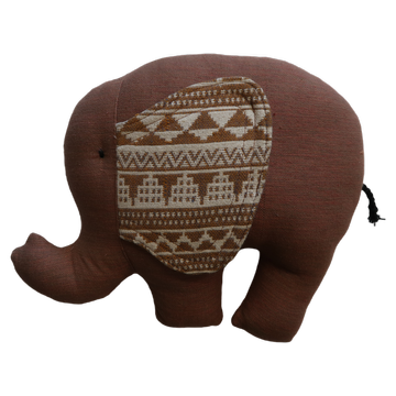 Stofftier Elefant YATTA – brau mit Graphischen Mustern 